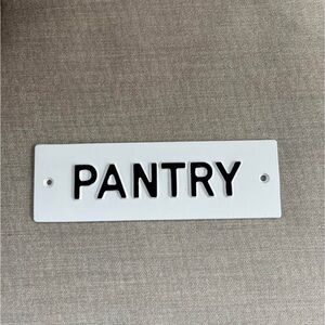 Hearth & Hand White and Black Pantry Sign
